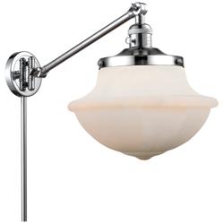 Franklin Oxford 13" High Polished Chrome Swing Arm w/ Matte White Shad
