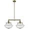Franklin Oxford 25" Wide 2 Light Antique Brass Island Light w/ Seedy S