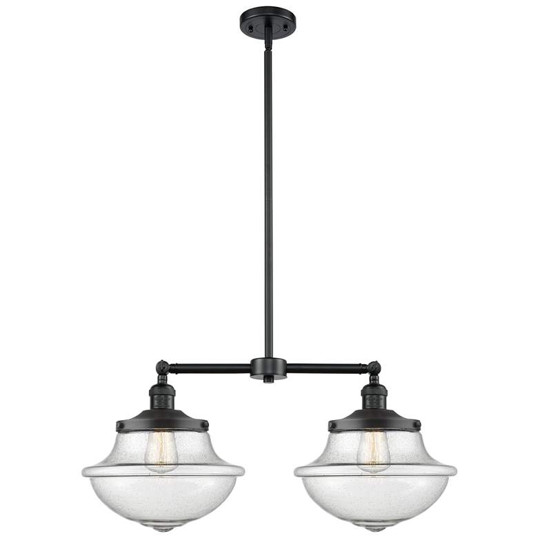 Image 1 Franklin Oxford 25" Wide 2 Light Bronze Island Light w/ Seedy Shade