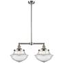 Franklin Oxford 25"W 2 Light Brushed Nickel Island Light w/ Seedy Shad