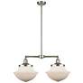 Franklin Oxford 25"W 2 Light Brushed Nickel Island Light w/ White Shad