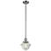 Franklin Oxford 8" Brushed Nickel Stemmed Mini Pendant w/ Clear Shade