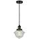 Franklin Oxford 8" Matte Black Corded Mini Pendant w/ Clear Shade