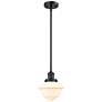 Franklin Oxford 8" Matte Black Stemmed Mini Pendant w/ White Shade