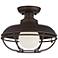 Franklin Park 12" Wide Bronze Metal Cage Ceiling Light