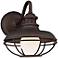 Franklin Park 13" High Bronze Metal Cage Outdoor Wall Light