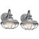 Franklin Park 13" High Galvanized Steel Outdoor Wall Light Set of 2