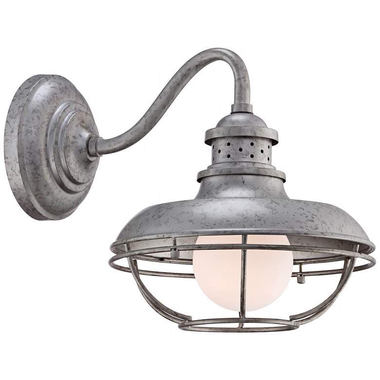 Franklin Park 13&quot; High Galvanized Steel Outdoor Wall Light Set of 2 more views