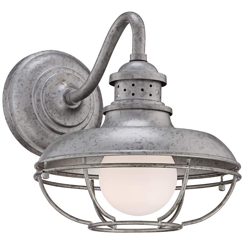 Image 6 Franklin Park 13 inch High Galvanized Steel Outdoor Wall Light more views