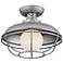 Franklin Park 13"W Galvanized Steel Outdoor Ceiling Light