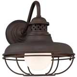 Franklin Park 16&quot; High Bronze Metal Cage Outdoor Wall Light