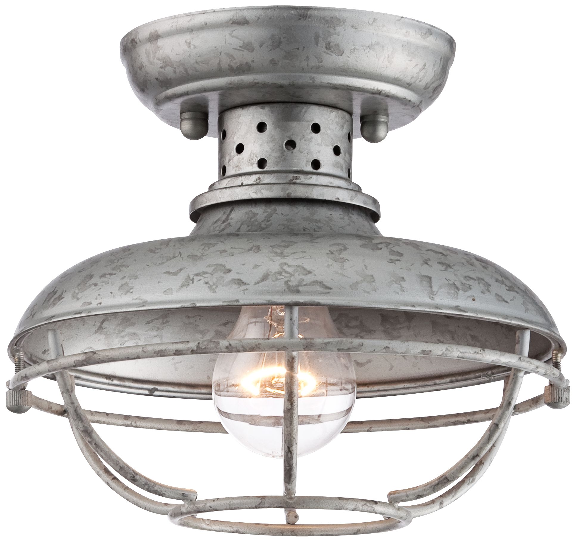 galvanized ceiling light