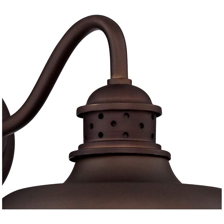 Image 4 Franklin Park 9" High Bronze Metal Cage Industrial Sconces Set of 2 more views