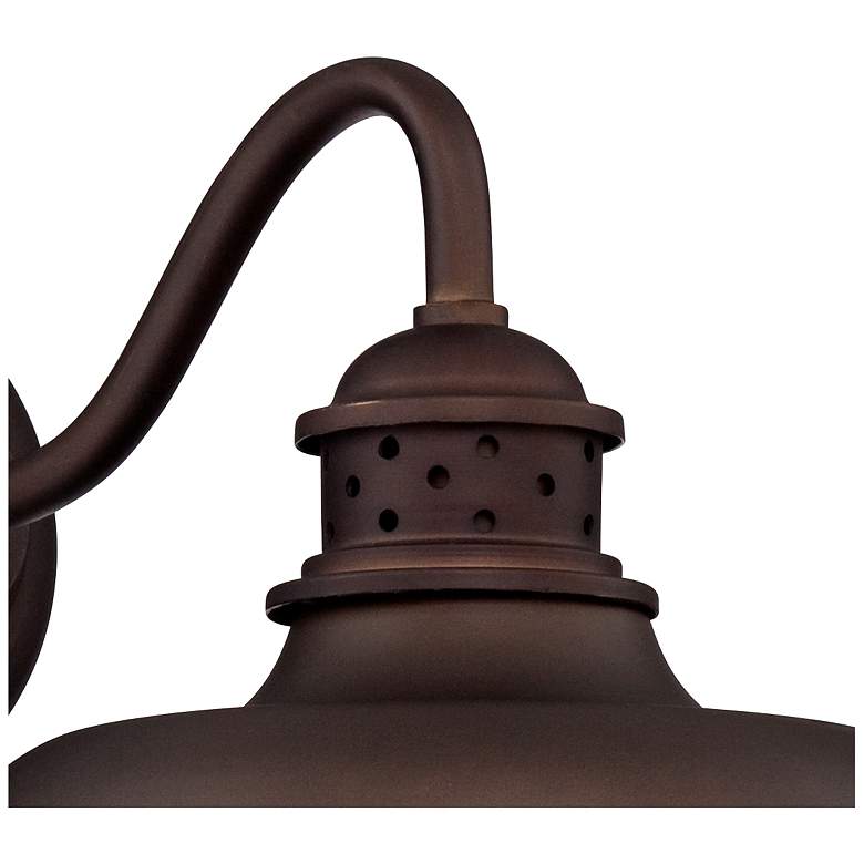 Image 4 Franklin Park 9 inch High Bronze Metal Cage Industrial Wall Sconce more views