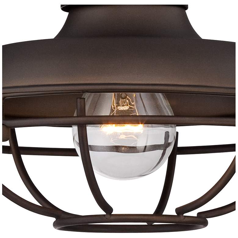 Image 4 Franklin Park 9" High Bronze Metal Cage Outdoor Wall Light more views