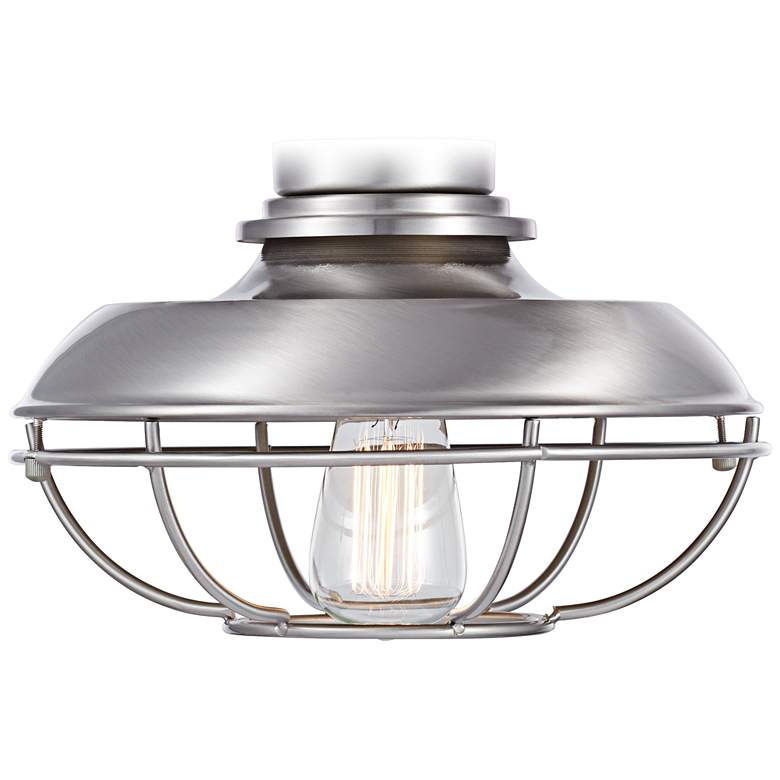 Image 1 Franklin Park Brushed Nickel Damp Ceiling Fan Light Kit