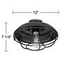 Franklin Park Matte Black Damp Rated LED Ceiling Fan Light Kit