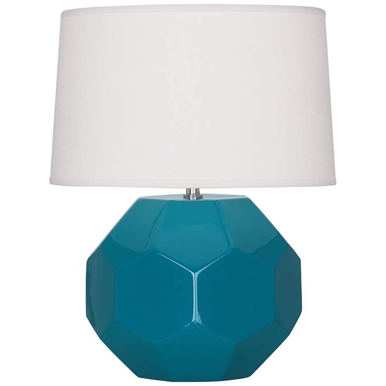 Image 1 Franklin Peacock Glazed Ceramic Accent Table Lamp