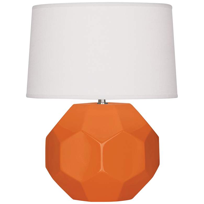 Image 1 Franklin Pumpkin Glazed Ceramic Accent Table Lamp