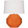 Franklin Pumpkin Glazed Ceramic Accent Table Lamp