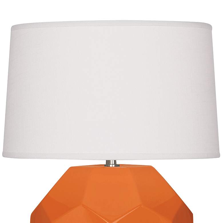 Image 2 Franklin Pumpkin Glazed Ceramic Accent Table Lamp more views