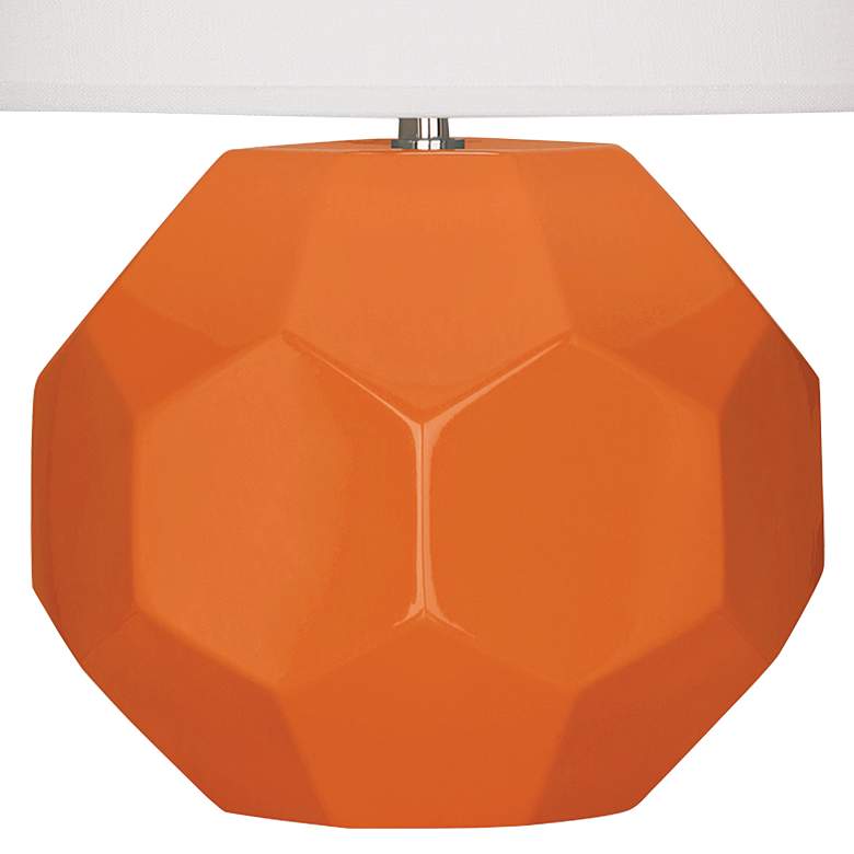 Image 3 Franklin Pumpkin Glazed Ceramic Accent Table Lamp more views