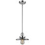 Franklin Railroad 8"W Chrome Stem Hung Mini Pendant w/ Chrome Shade