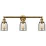 1_Franklin Restoration 30" Wide Brass 3-Light LED Bath Light