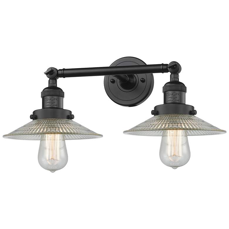 Image 1 Franklin Restoration 7"H Matte Black 2-Light LED Wall Sconce