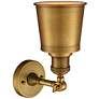 3_Franklin Restoration Addison 11"H Brushed Brass LED Sconce more views