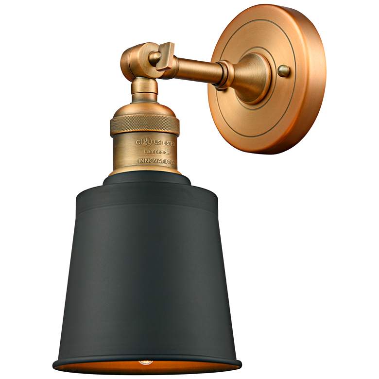 Image 2 Franklin Restoration Addison 12"H Brushed Brass Wall Sconce