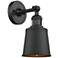 Franklin Restoration Addison 12"H Matte Black Wall Sconce