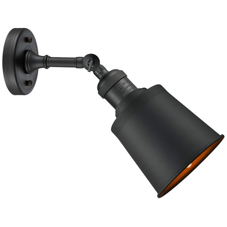 Image 3 Franklin Restoration Addison 12"H Matte Black Wall Sconce more views