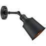 3_Franklin Restoration Addison 12"H Matte Black Wall Sconce more views