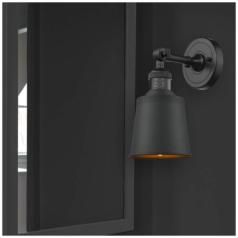 Image 6 Franklin Restoration Addison 12"H Matte Black Wall Sconce more views