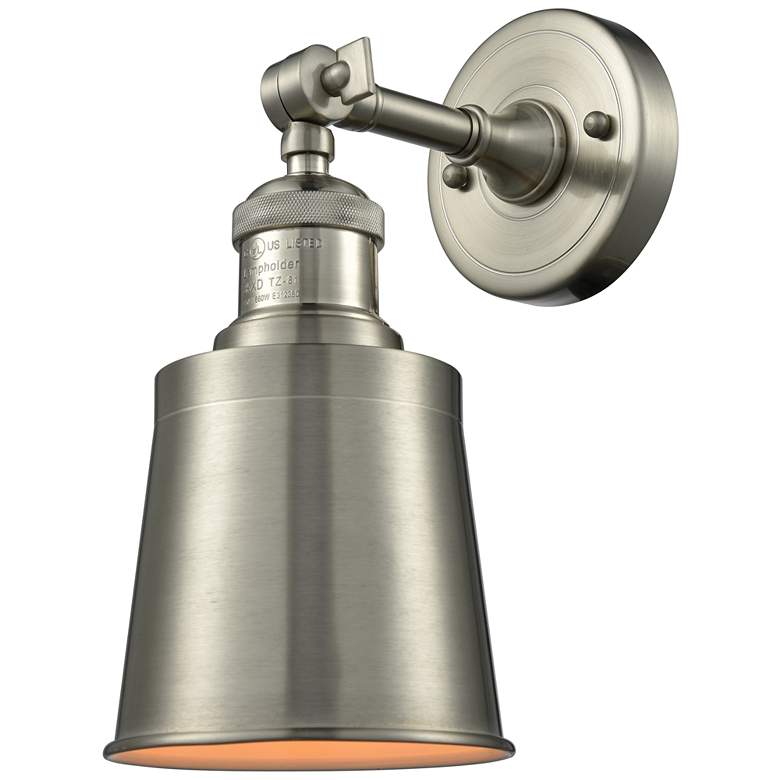 Image 1 Franklin Restoration Addison 5" LED Sconce - Nickel Finish - Nickel Sh