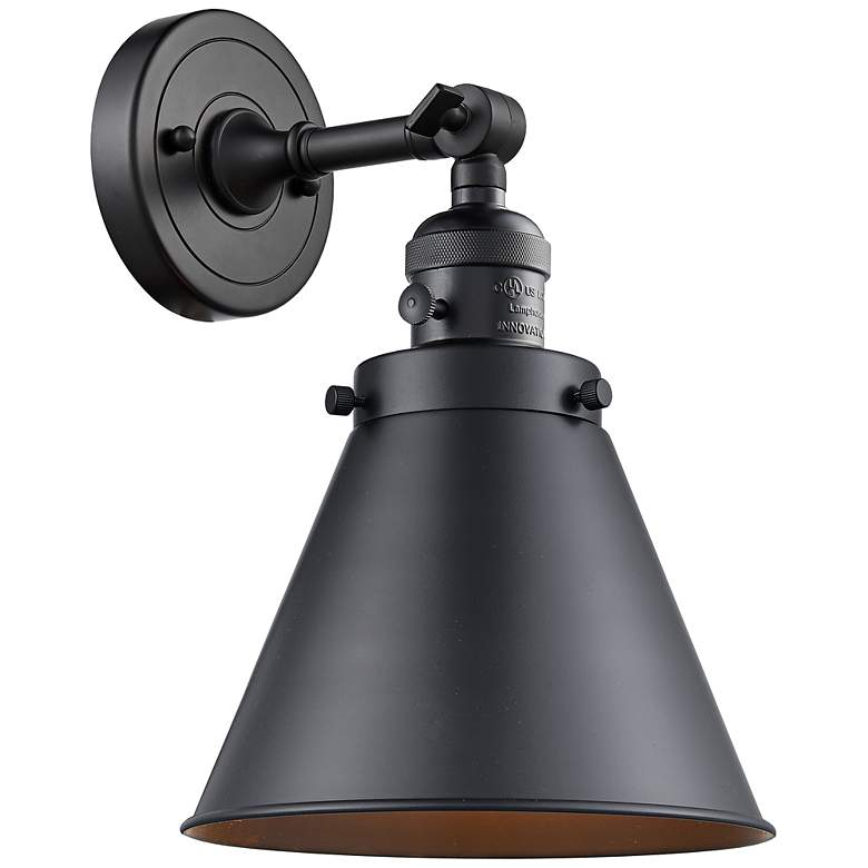 Image 1 Franklin Restoration Appalachian 13" High Matte Black Sconce
