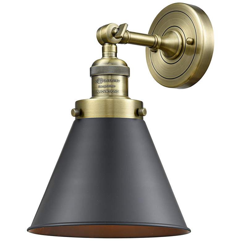 Image 1 Franklin Restoration Appalachian 13"H Antique Brass Sconce
