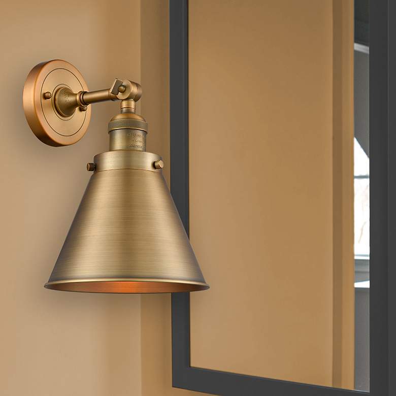 Image 5 Franklin Restoration Appalachian 13"H Brushed Brass Sconce more views