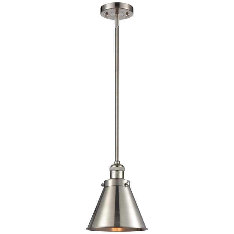 Image 1 Franklin Restoration Appalachian 8" Brushed Nickel Stemmed Mini Pendan