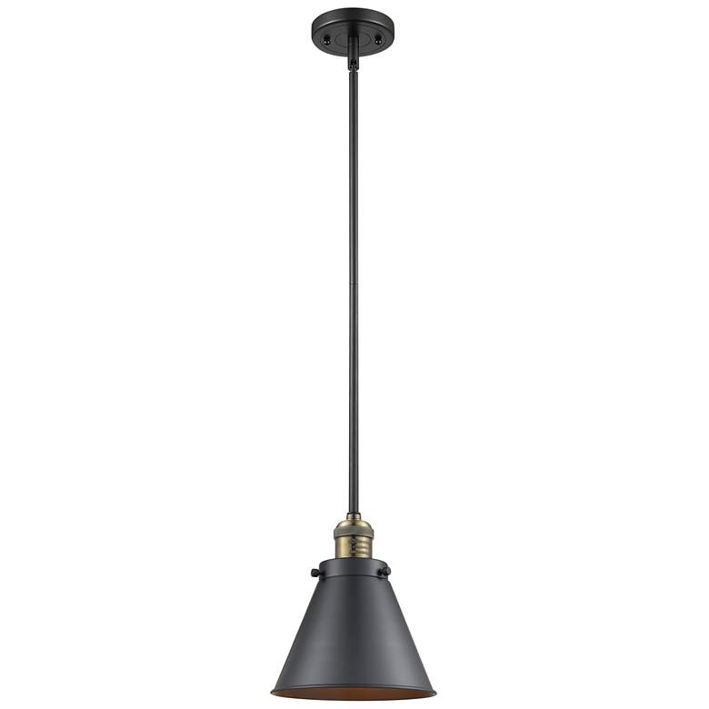 Image 1 Franklin Restoration Appalachian 8" LED Mini Pendant - Black Brass - B