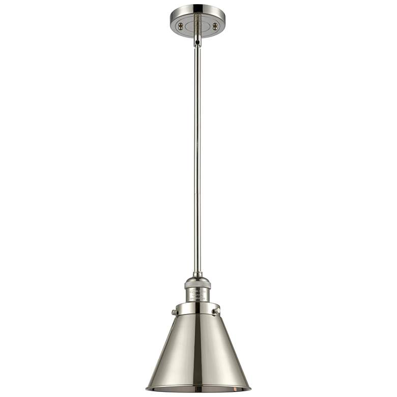Image 1 Franklin Restoration Appalachian 8" LED Mini Pendant - Polished Nickel