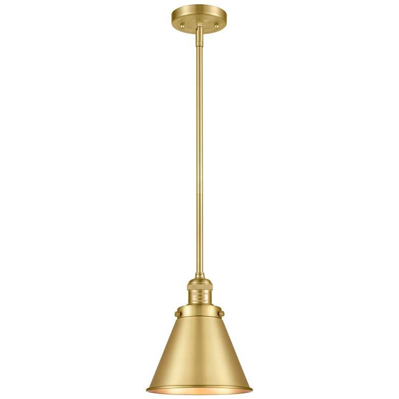 Image 1 Franklin Restoration Appalachian 8" LED Mini Pendant - Satin Gold