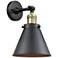 Franklin Restoration Appalachian 8" LED Sconce - Black Brass - Black S