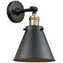 Franklin Restoration Appalachian 8" LED Sconce - Black Brass - Black S