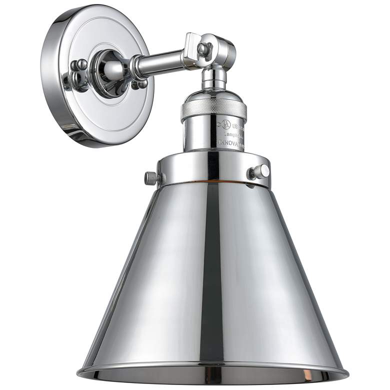 Image 1 Franklin Restoration Appalachian 8" LED Sconce - Chrome - Chrome Shade