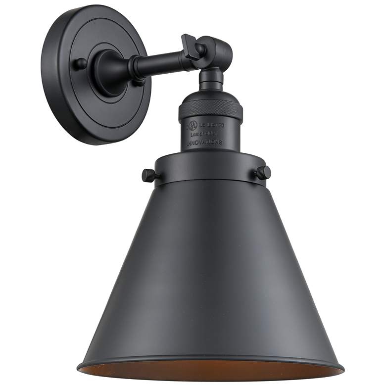 Image 1 Franklin Restoration Appalachian 8" LED Sconce - Matte Black - Black S