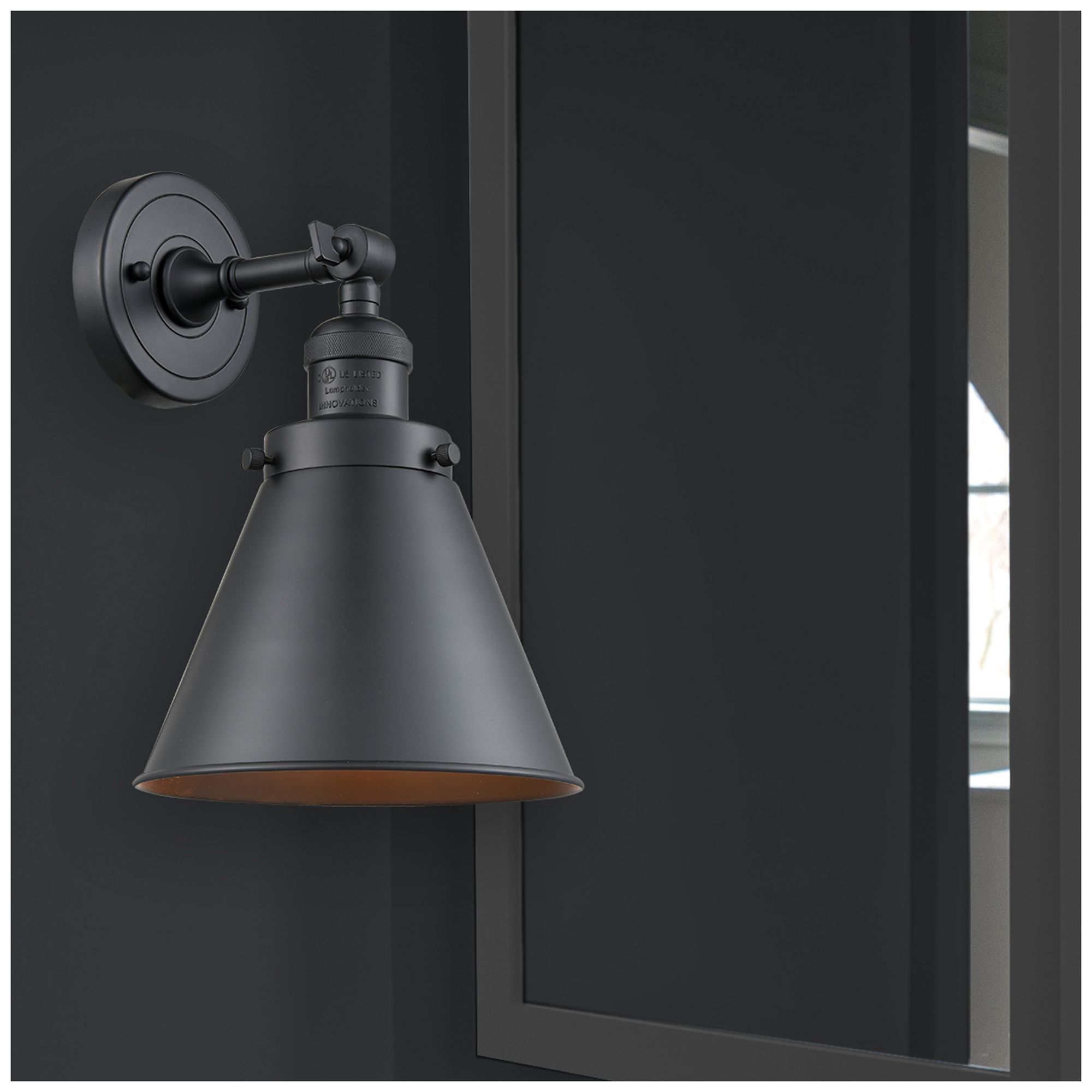Image 4 Franklin Restoration Appalachian 8" LED Sconce - Matte Black - Black S more views