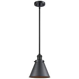 Image1 of Franklin Restoration Appalachian 8" Matte Black Stem Hung Mini Pendant