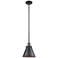 Franklin Restoration Appalachian 8" LED Mini Pendant - Black Brass - Black
